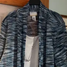 Alfred Dunner Multitone Blue Cardigan Size 3X