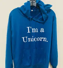 Unbranded Vibrant Blue Textured Sweatshirt/Hoodie