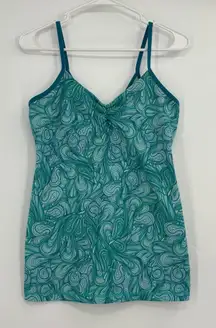 Lululemon gather v‎ tank blue gulf unulation pattern 8
