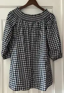 Abercrombie & Fitch Black and White Gingham Mini Dress