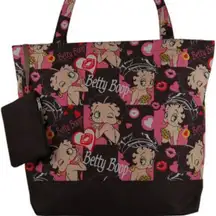 Betty Boop Pink and Black Tote Bag