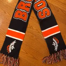 Denver Broncos NFL Team Apparel Scarf – Blue & Orange Knit Logo Fringe
