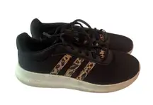 Adidas Women’s Lite Racer 3.0 Running Shoe Black Sneakers Leopard Cheetah Size 8