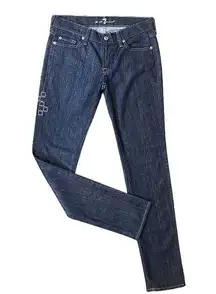 7 For All Mankind Roxanne Embellished Straight Jeans 28