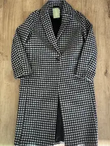 H&M Checkered Coat sz S