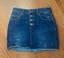 Roxy Blue Jean Denim Mini Skirt Size Small