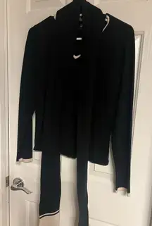 Black sweater blouse w/scarf