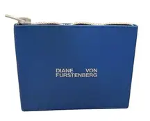 Diane Von Furstenberg blue makeup tote bag