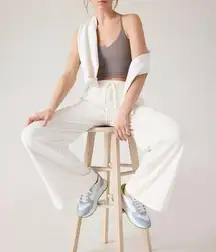 Athleta XL Retroterry Wide Leg Cargo Pant Magnolia White