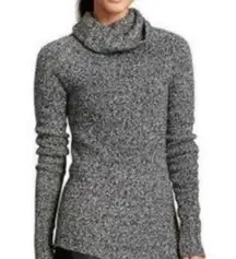 Athleta turtleneck sweatshirt hoodie too long sleeve grey Heather xs