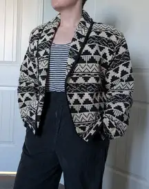 Vintage Beford Fair Lifestyles Southwest Geometric Patterned Blazer/Jacket Large