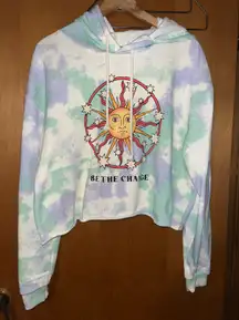 Womens Be The Change Cropped Hoodie Size X-Large 