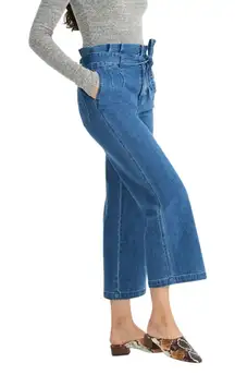 Madewell Paperbag Cropped Jeans in Flannigan Wash AA574 size 26