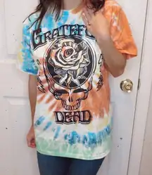 Grateful Dead Vintage Retro Graphic Tie Dye Band Tee