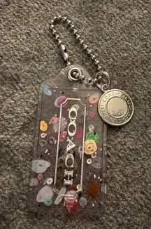 Coach Purse Charm confetti and established 1941