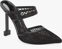 New! Jessica Rich Ysabelle Fishnet Pointed Toe Heels in‎ Black Sz 37 US 6.5