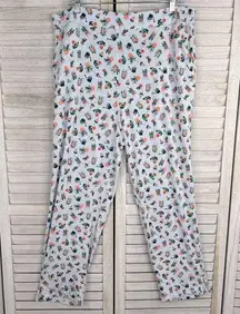 DULUTH TRADING CO. Dang Soft Tapered Ankle Lounge/Pajama Pant Garden Print-Large