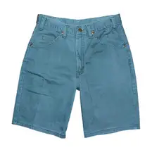 Vintage North West Blue Teal Blue Denim Jean Shorts High Waisted 90s Women’s 30