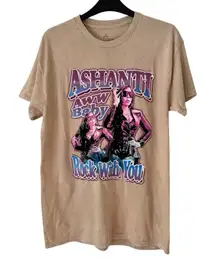 ASHANTI Aww Baby Rock With You Short Sleeve Retro Graphic Women’s T-Shirt Medium