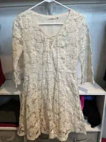 Cream Lace Boutique Dress