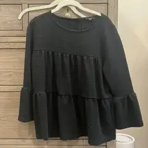 J.Crew  size M tiered long sleeve blouse