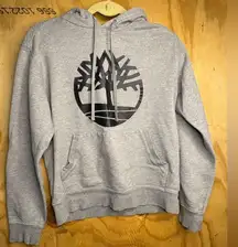 Timberland Logo Hoodie Sweatshirt Pullover Gray Small S‎ Comfy Casual