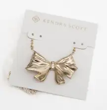 Kendra Scott  X Love Shack Fancy  - Gold Bow Necklace