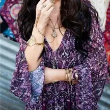 Show Me Your Mumu Bardot Tassel Top | Jewel of the Nile Snake | Medium