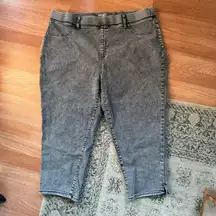 2X Gray Cropped Jeggings