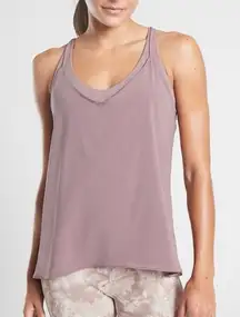 Athleta solace purple cross back built in bra tank size XL