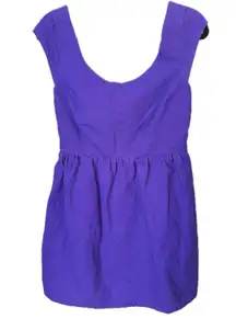 American Eagle Vintage Y2K Mini Dress Bow Back Size 4 Plum Purple Coquette Retro