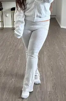 SKIMS Kyanite Cotton Foldover Flare Pants L