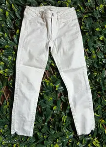 American Eagle Jegging Crop White Jeans Size 4
