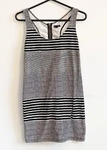 Outfitters Black and White Striped Mini Dress - Small