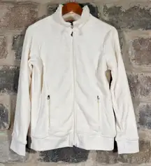 Gerry Women's Cream Fleece Zip Up Jacket Size Medium Gorpcore Outdoors Soft Cozy