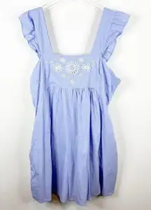 Draper James Maddie Embroidered Babydoll Mini Dress XL