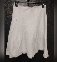 Eileen Fisher Textured White Align Skirt