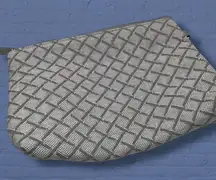 Thirty One Mini Zipper Pouch Diamond Link Weave 31 Gifts Makeup Travel Bag 7.5"