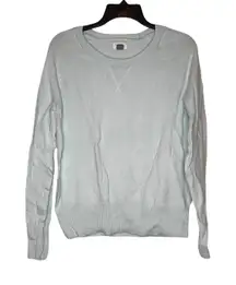 Old Navy Womens Sweater Size Medium Teal Cotton Crew‎ Neck