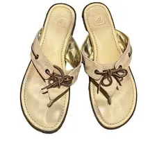 Pale yellow Sperry sandals