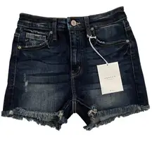 NWT Kancan Kelly High Rise Jean Shorts‎ Size SMALL Denim