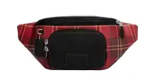 NWT  Track Belt Bag With Tartan Plaid Print