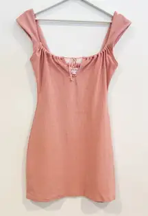 Privacy Please Pink Tie Front  Dress Romanic Milkmaid‎ Party Revolve Size Medium