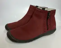 JBU by Jambu Juno maroon faux leather ankle boots women’s size 7 casual winter