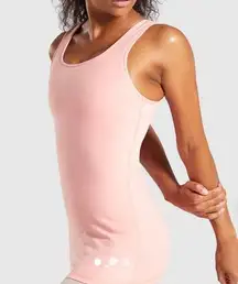 Gymshark  Dreamy Vest Longline Tank Dry Peach Bellini Pink peach color size small