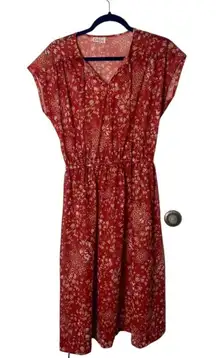 It's A Lehigh SZ S vintage red floral dress