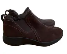 Earth Origins Water Resistant‎ Suede Ankle Boot Drift Dax Fuzzy Medium Size 39