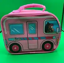 A Rare Barbie Van Shaped Bright Pink Thermos Insulated Lunch Box Cute!