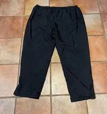 Lands End fleece lined wind breaker pants with zip ankles