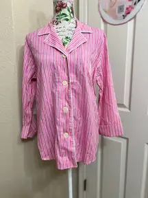Ralph Lauren pink and white stripes size M